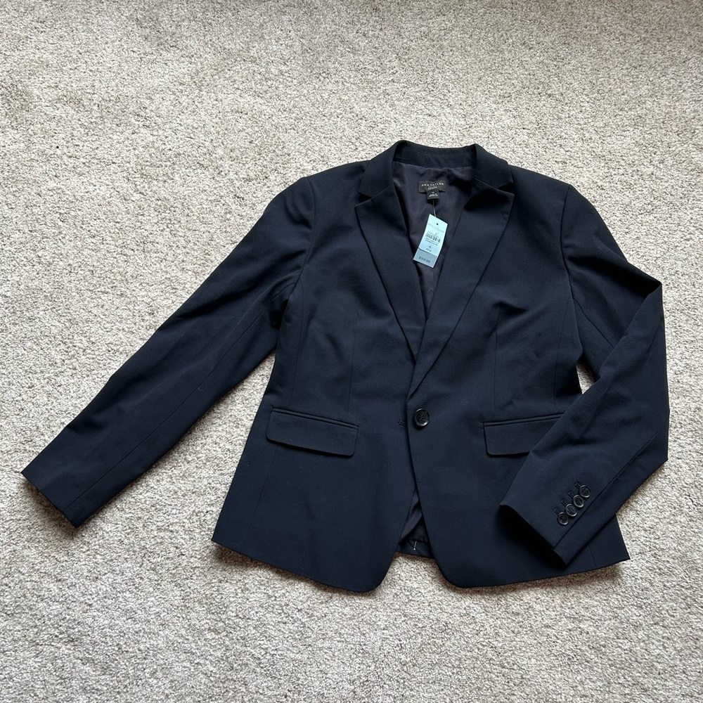 NWT navy blue Ann Taylor Factory 4P suiting jacket